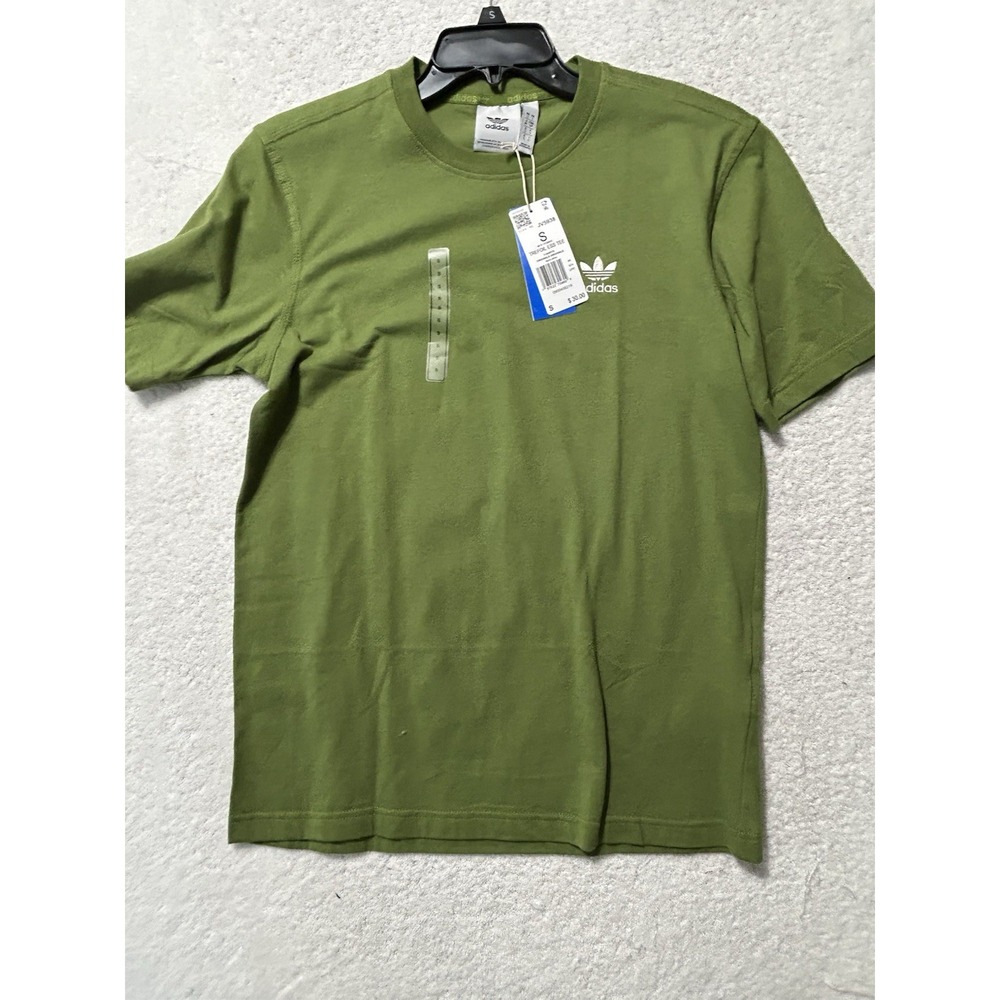 Adidas Essential Trefoil Men's Small Green Tee Short Sleeve (B1)
